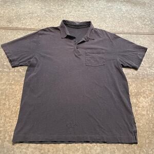 Patagonia Organic Cotton Lightweight Polo Shirt Mens Large Blue Athleisure